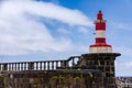 Lighthouse in Povoacao harbor, Sao Miguel island, Azores