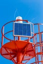 Lighthouse powered by solar panel Royalty Free Stock Photo