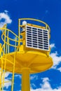 Lighthouse powered by solar panel Royalty Free Stock Photo