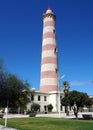 Lighthouse of Praia da Barra, the tallest lighthouse in Portugal, panoramic shot, Aveiro