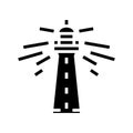 lighthouse progress glyph icon vector illustration Royalty Free Stock Photo