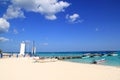 Lighthouse Puerto Morelos hurricane inclined