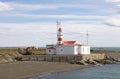 Lighthouse at Punta Delgada along the Strait of Magellan, Chile Royalty Free Stock Photo