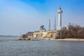 Lighthouse of Qinhuangdao port Royalty Free Stock Photo