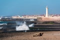 The lighthouse of Rabat in Morocco during calm sea Royalty Free Stock Photo