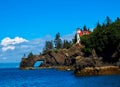 Lighthouse at Entrance of Halibut Cove, Alaska