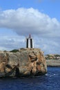 Lighthouse on a rock. Mallorca. Spain