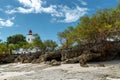 Lighthouse on rock shore, Zanzibar