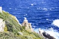 Lighthouse on the rocks of the Cape of Good Hope Royalty Free Stock Photo