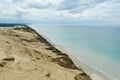 Lighthouse Rubjerg Knude and sand dunes at the danish North Sea