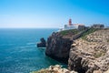 Lighthouse in Sagres, Algarve West coast of Portugal Royalty Free Stock Photo