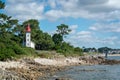 Lighthouse of Sainte Marine at Combrit cape in Brittany France Royalty Free Stock Photo