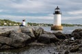 The Lighthouse in Salem Royalty Free Stock Photo