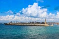 Lighthouse in the sea Alexandria  in Egypt almontazah Royalty Free Stock Photo