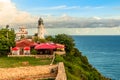 Lighthouse at the sea coast, San Pedro De La Roca, Santiago De Cuba, Cuba