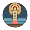 Lighthouse on the sea Royalty Free Stock Photo
