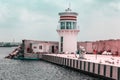 Lighthouse by the Sea of Marmara at Tuzla Royalty Free Stock Photo