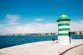 Lighthouse and sea in Zadar, Croatia Royalty Free Stock Photo