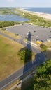 Lighthouse shadow - Cape May Point, New Jersey Royalty Free Stock Photo