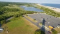 Lighthouse shadow - Cape May Point, New Jersey Royalty Free Stock Photo