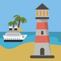 lighthouse ship beach vacation