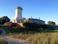 Lighthouse on the shore of the ocean