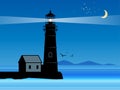 Lighthouse silhouette Royalty Free Stock Photo