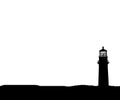 Lighthouse silhouette isolation Royalty Free Stock Photo