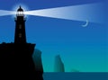 Lighthouse silhouette Royalty Free Stock Photo