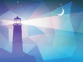 Lighthouse silhouette Royalty Free Stock Photo