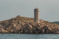 Lighthouse at Silo village at island of Krk in Kvarner bay, Croatia