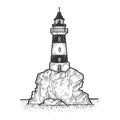 Lighthouse sketch vector illustration