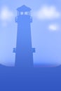 Lighthouse sky blue template Royalty Free Stock Photo