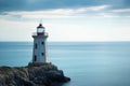 lighthouse standing sentry over tranquil and peaceful seascape