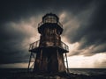 Lighthouse Standing Tall Against a Stormy Sky