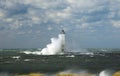 Frankfort Lighthouse in Storm Royalty Free Stock Photo