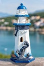 Lighthouse Summer decoration. Lighthouse Model Royalty Free Stock Photo