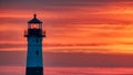 Lighthouse Sunrise on Lake Superior Royalty Free Stock Photo