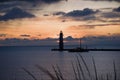 Lighthouse at Sunset Royalty Free Stock Photo