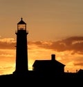 Lighthouse at sunset Royalty Free Stock Photo