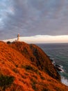 Lighthouse in a sunset at Cape Byron, Australia