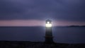 Lighthouse during sunset in the evening with beautiful colors. Royalty Free Stock Photo