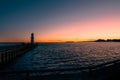 Lighthouse at sunset in Lachine, Montreal, Quebec