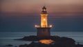 lighthouse at sunset A lighthouse at night by the sea, lighthouse is a portal to another dimension