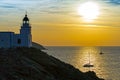 Lighthouse at sunset Royalty Free Stock Photo