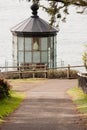 Lighthouse Tower Frosted Glass Fresnel Lens Cape Meares Pacific Royalty Free Stock Photo