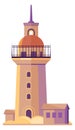 Lighthouse tower. Sea coast building for navigation signal