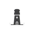 Lighthouse tower vector icon Royalty Free Stock Photo