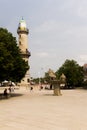 Lighthouse trees and Germany coast Royalty Free Stock Photo