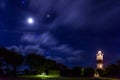 The Lighthouse under the stars Royalty Free Stock Photo